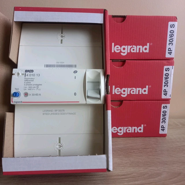Legrand - Disjoncteur de branchement EDF 60/90A sélectif - 500mA - bipolaire - 401005