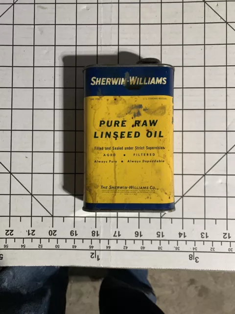 Vintage SHERWIN-WILLIAMS PURE RAW LINSEED OIL B244