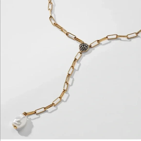 Nadri Capri Pearl Y Drop Necklace NWT Nadri Capri Pearl Y Drop Necklace NWT