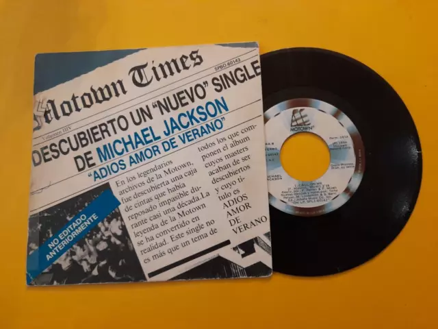 Michael Jackson -Farewell My Summer- Promo 7" - Spanish 1984 Spain