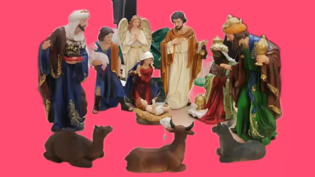 5"  Christmas Nativity Scene Set Figures- 11 Pieces