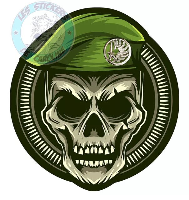 Sticker Legion Etrangere Legio Patria Nostra Beret Vert Armee Parachutiste Bb160