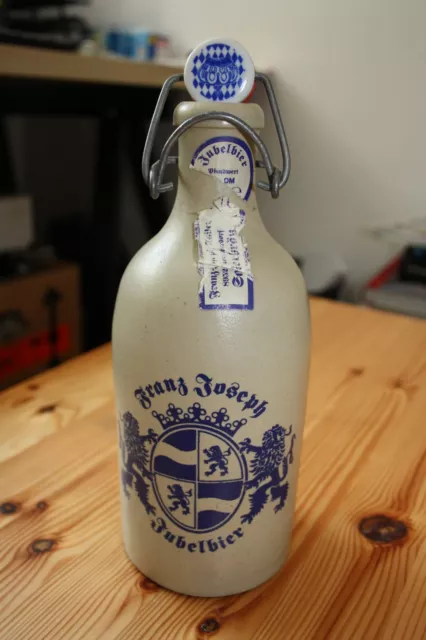 Bierflasche, Steingut "Franz Joseph Jubelbier" s.Fotos