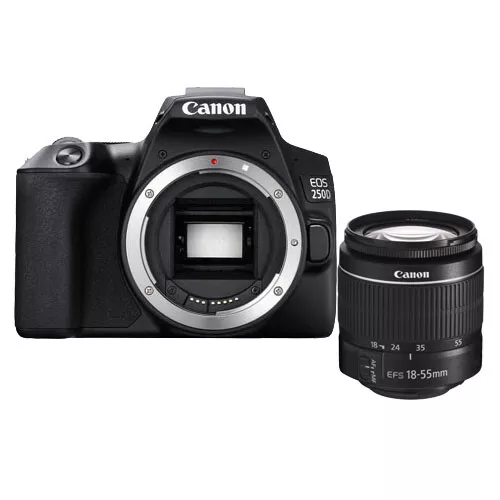 Canon EOS 250D 18-55mm f/3.5-5.6 III Black Lens kit Multi ship from EU exprimir