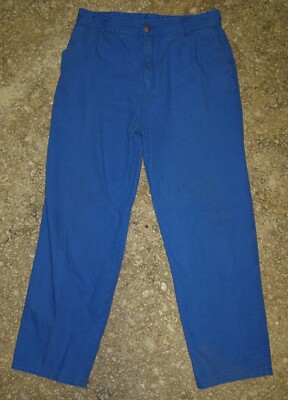 ancien pantalon moleskine bleu " neuf L 76 ancien" très bon état 