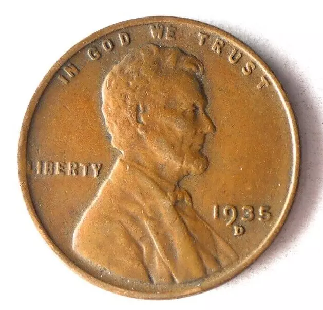 1935 D USA WHEAT PENNY - Excellent Coin - FREE SHIP - Bin #347
