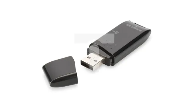 DIGITUS SD / MicroSD memory card reader on USB 2.0 A (plug) /T2UK