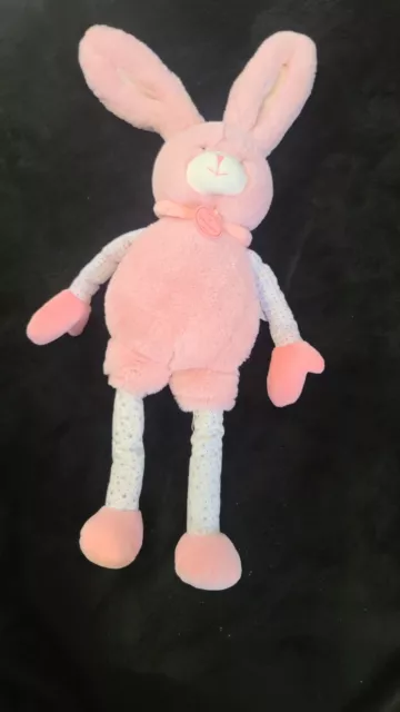 Doudou Et Compagnie Grand  Lapin Rose Choupidoux 55 Cm Neuf