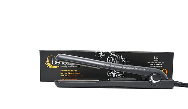 Bellezza Black 1.25'' Ceramic Bellezza Lumino Flat Iron Bellezza Black 1.25'' Ceramic Bellezza Lumino Flat Iron