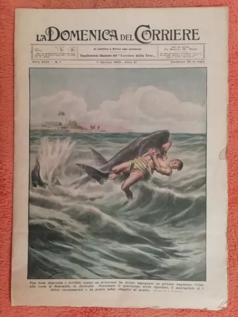 La Domenica Del Corriere N° 1 1933 Littoria R1271