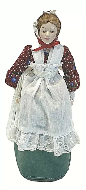 Rebecca Collection Early Settler By Gone Days Fashion 6” Porcelain Doll VTG Avon