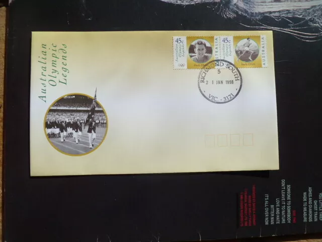 1998 Aust Olympic Legends Fdc Dawn Fraser Richmond Sth #5 Postmark Olympic Park