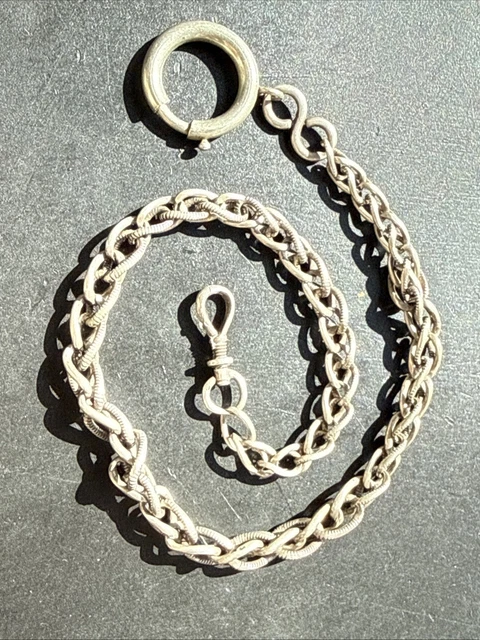 Châtelaine Ancienne (chaîne De Montre De Gousset) En Argent Massif - France, Occasion