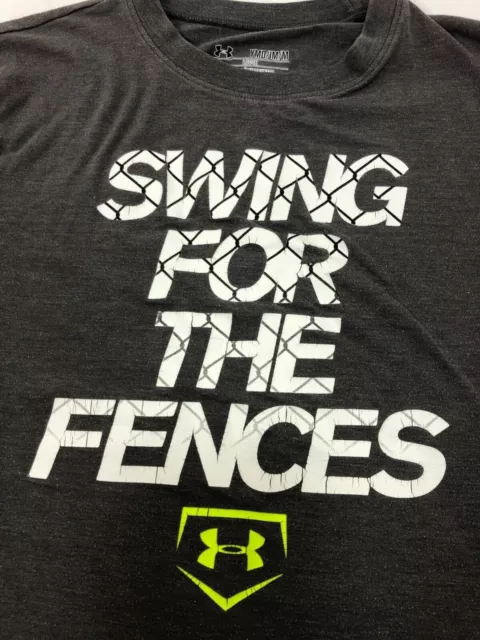 Under Armour Swing For The Fences Short Sleeve Tee Youth Medium Baseball Sports 3