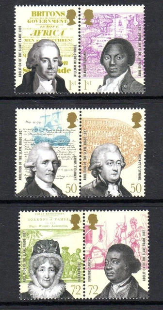 2007 GB BICENTENARY ABOLITION SLAVE TRADE  MNH Set SG 2728-2733 QEII Slavery