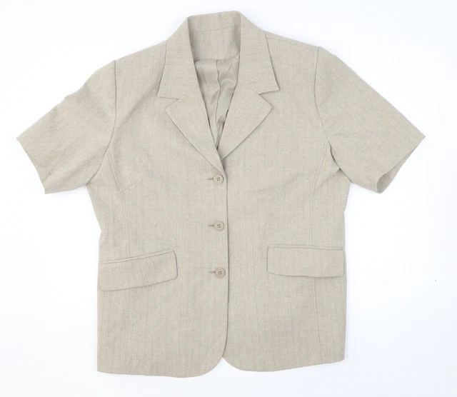 Blazer giacca da donna beige Bonmarché taglia 20 bottoni