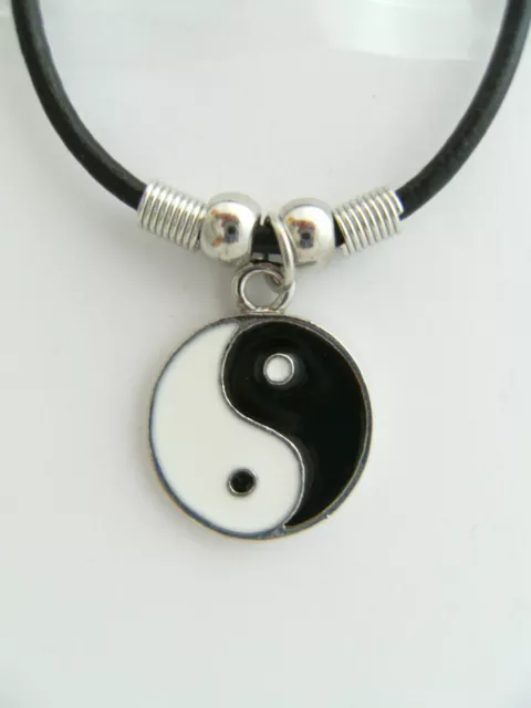 Kette Yin und Yang 2,5cm Ketten Modeschmuck Anhänger Halskette