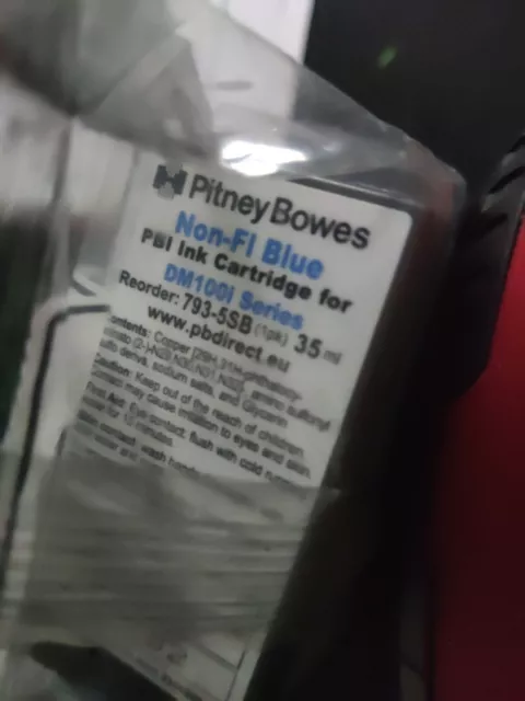 Genuine Pitney Bowes 793-5SB Blue Postal Ink - DM100i DM 220i Series SEALED 2