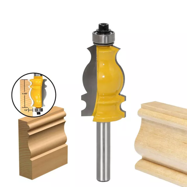 8mm Shank Architectural Cemented Carbide Molding Router Bit Trimming Wood a