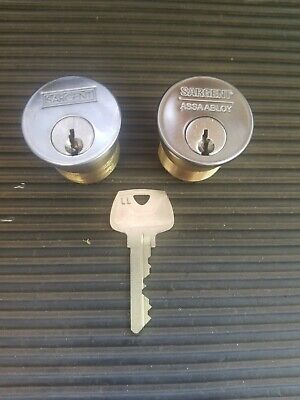 Sargent LL Mortise Cylinders 26D W/ 1x Working Key Locks sold as a pair