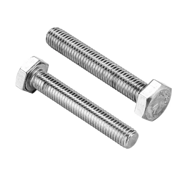 Acero Inox. Perno de Cabeza Hexagonal din 933 Tornillo Roscado Parcial M2-M4