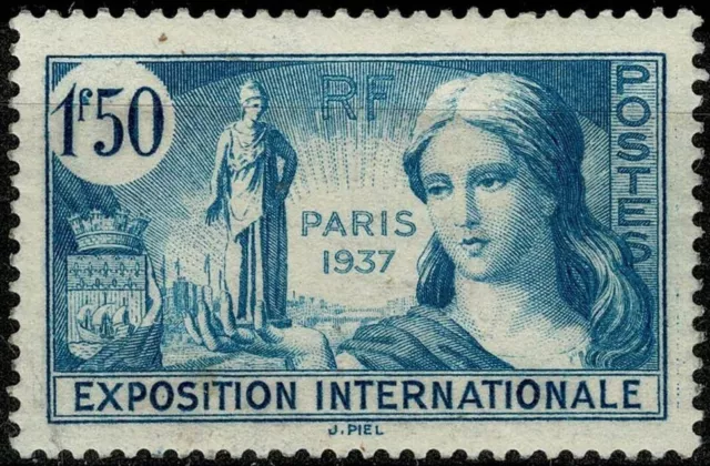 FRANCE 1937 EXPOSITION de PARIS YT  n° 336 neuf ★★ Luxe / MNH