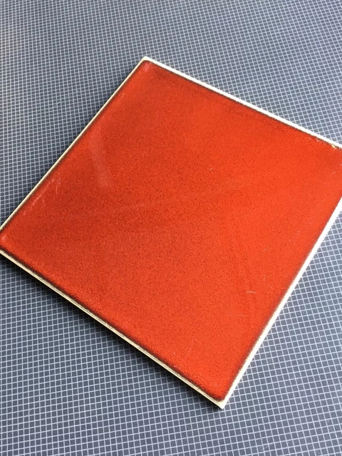 Vintage Beautiful Made In Germany 🇩🇪 Ceramic Tile Color Is Red Orange