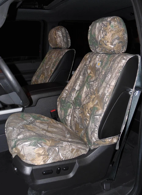 Ford RealTree Xtra Front Captain's Chair Car Seat Protector Covers in Brown Camo