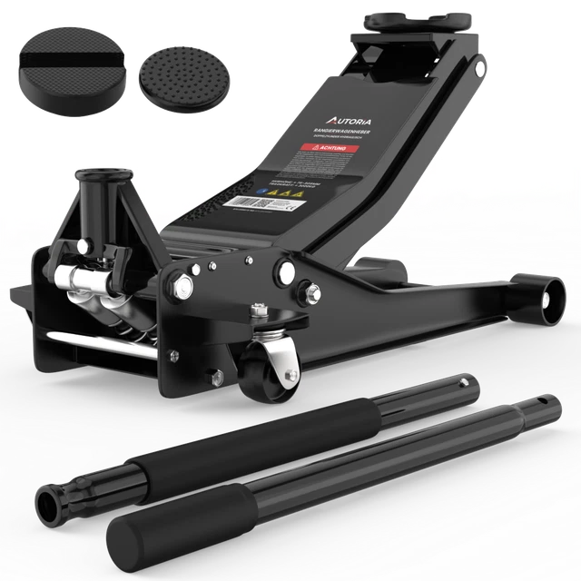 Cric Sollevatore Auto 2 Tonnellate Martinetto Idraulico A Carrello Con 4 Ruote 6910325896308