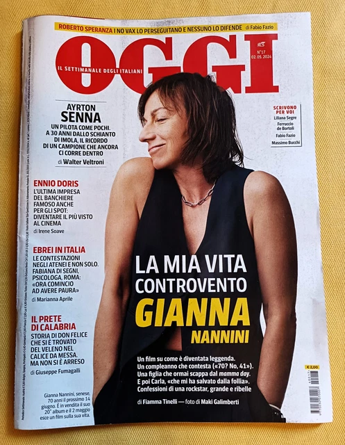 OGGI 17-2024 GIANNA Nannini Ayrton Senna E. Doris Sinner Ferragni ...