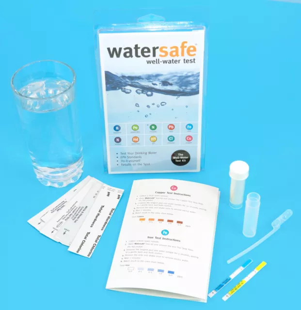 Wassertest 10-in-1 Wasseranalyse Wassertest Set Bakterien Blei Chlor pH Härte