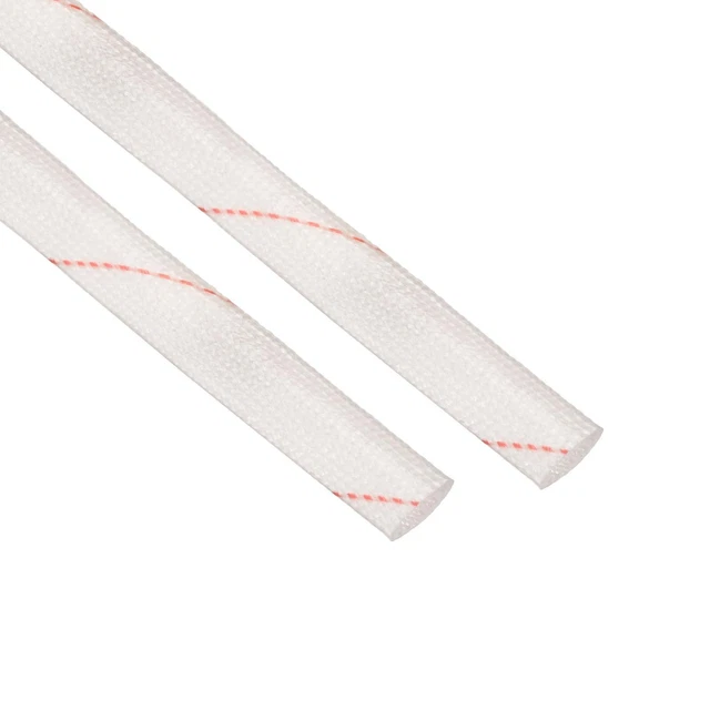 8mm Fibre Verre écran Manchon pour Protection 1500V 125C 2.6pieds 2Pcs