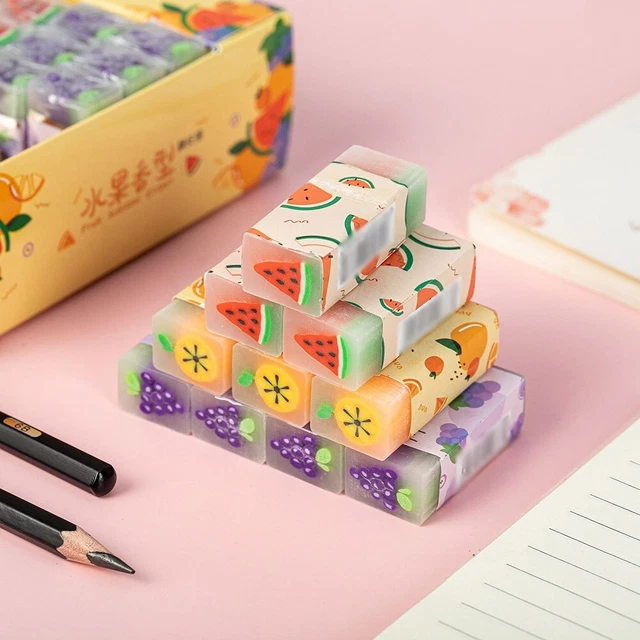 Nueva goma de borrar papelería 12 piezas de color claro precios de aula