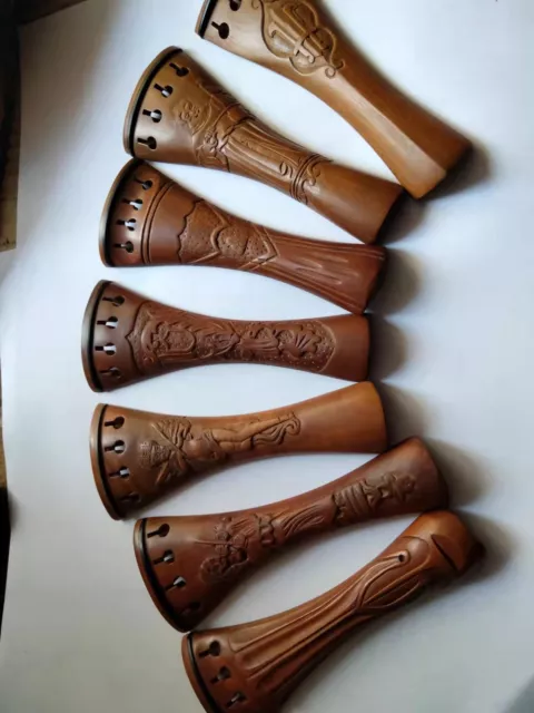 1PC Carved Jujube Tailpiece Or 4 Violin Pegs 1 End Pin 4/4 Or Chin Rest 4/4