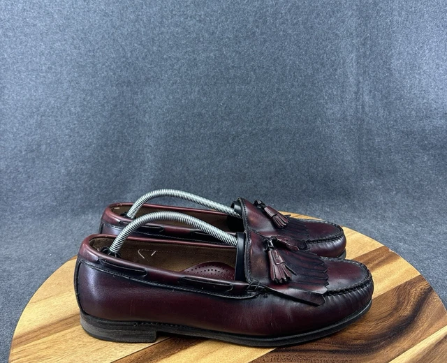 Vtg GH Bass & Co Layton Loafers Tassel Kiltie Men\'s 11.5E Burgundy Made in USA Vtg GH Bass & Co Layton Loafers Tassel Kiltie Men main image 2