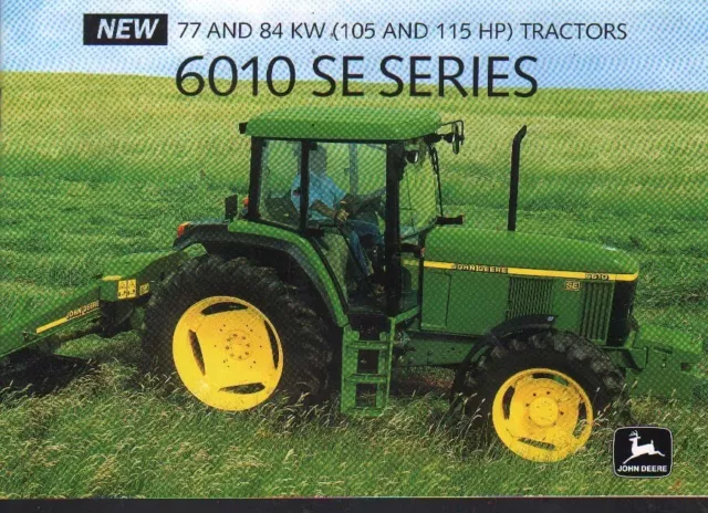 John Deere "6010 SE Series" 105 and 115hp Tractor Brochure Leaflet