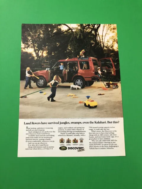 1994 1995 1996 Land Rover Discovery Original Vintage Print Ad Advertisement A3