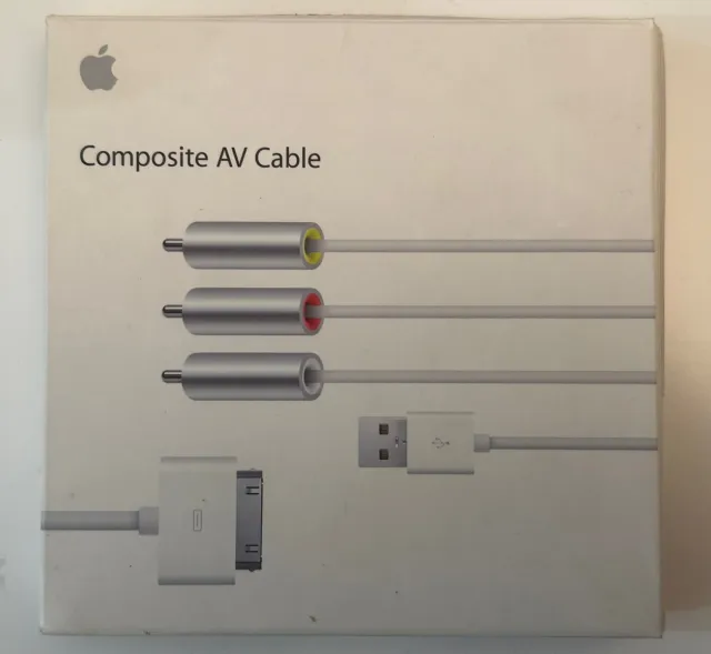 Câble adaptateur Dock TV RCA Vidéo Composite AV iPhone iPad Apple - Fonctionne