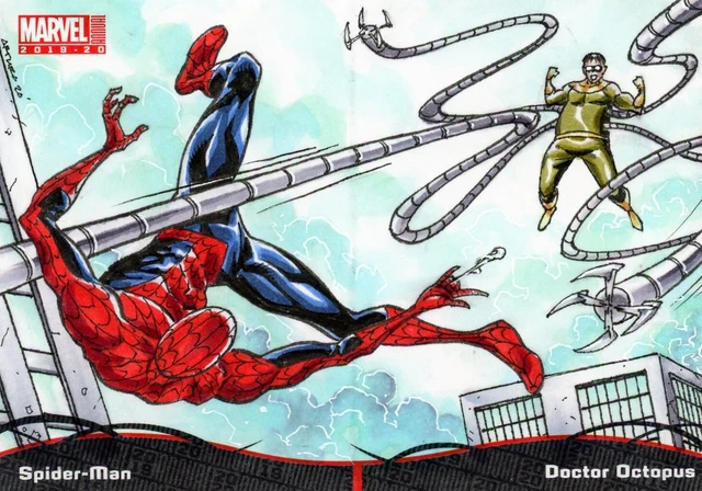 19/20 Marvel Annual Battle Sketch Booklet Arley Tucker Spider-Man Doctor Octopus