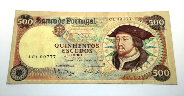 500 Escudos - Portugal banknote CH.10 D. João II - 1966