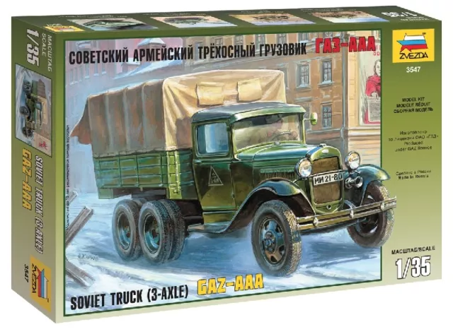 GAZ-AAA Soviet Truck (3-axle) 1:35 Plastic Model Kit ZS3547 ZVEZDA