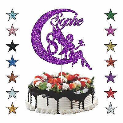 Moon Cake Topper Ragazze Torta di compleanno personalizzata Topper Qualsiasi nome Age Party Uk