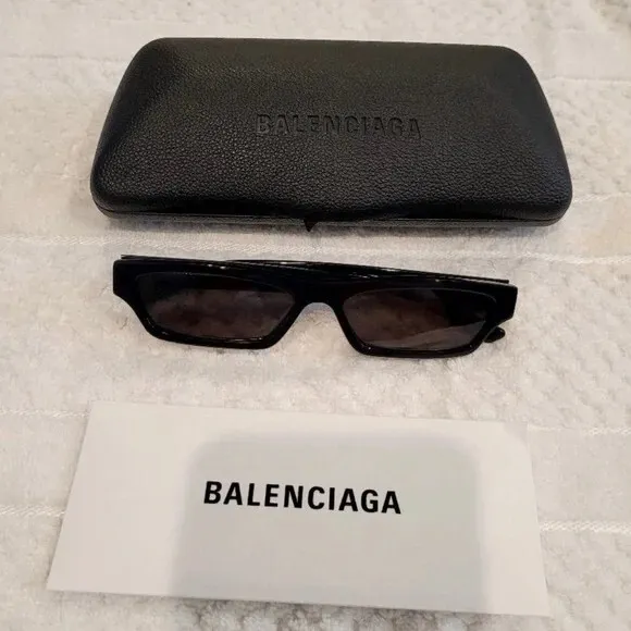 BALENCIAGA PARIS BB0075S 001  Square Sunglasses Black Designer Eyewear