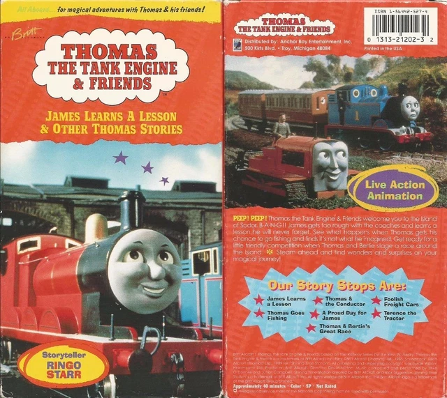 Rare Vintage Thomas Train Tank Engine Friends James Learns A Lesson Vhs 