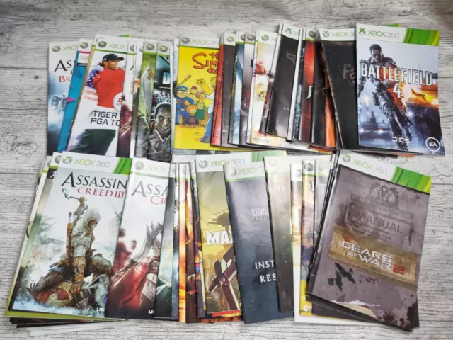 Manuali Microsoft XBOX 360, tutti £1,99, sconto disponibile, P&P gratuito