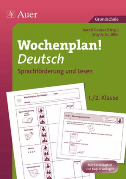 Wochenplan Deutsch, Sprachförderung/Lesen 1-2 | Sibylle Schüller | deutsch