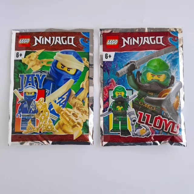 LEGO NINJAGO Lloyd and Jay Minifigures 2 Foil Packs