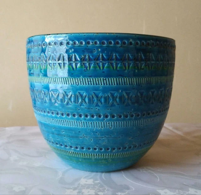 BITOSSI FLAVIA RIMINI Blue Flower Vase Large Handmade Itary