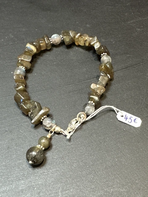 Bracelet Rigide Ancien En Maille Serpent - Décor Têtes De Dragon, Métal, Occasion