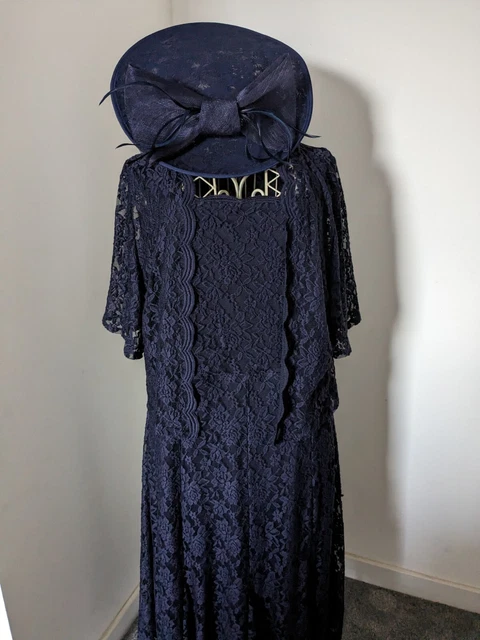 JJS HOUSE DRESS 12 Mother O T Bride Teal Chiffon Lace Wedding Special Occasion 35.00 PicClick UK